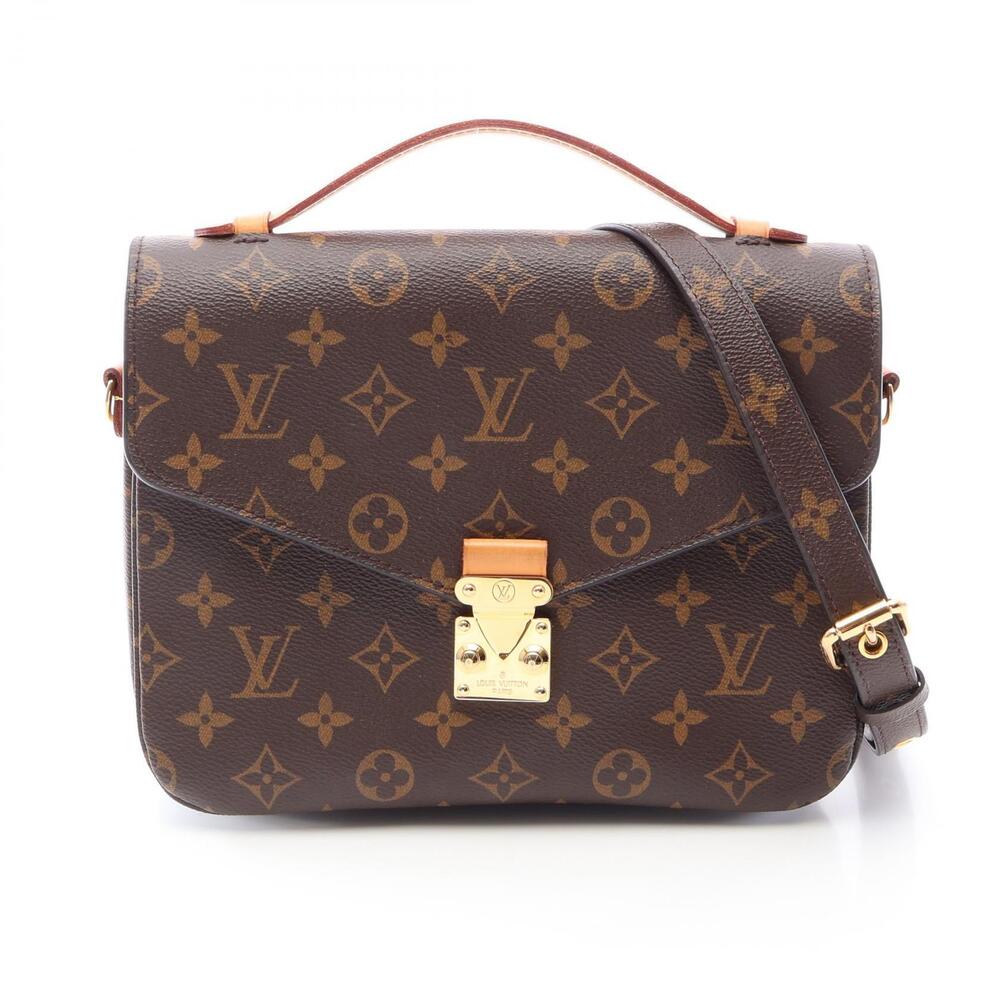 Louis Vuitton Pochette Metis Handbag Canvas Leather Monogram Brown